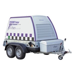 Máy phun rửa áp lực cao 2500 bar kéo theo gắn rơ-moóc,dẫn động diesel