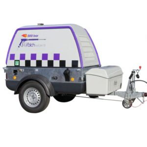 Máy ohun rửa áp lực cao gẳn rơ-moóc,chạy bằng động cơ diesel