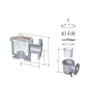 Hộp lọc bùn dạng tròn thân đúc Sun Korea