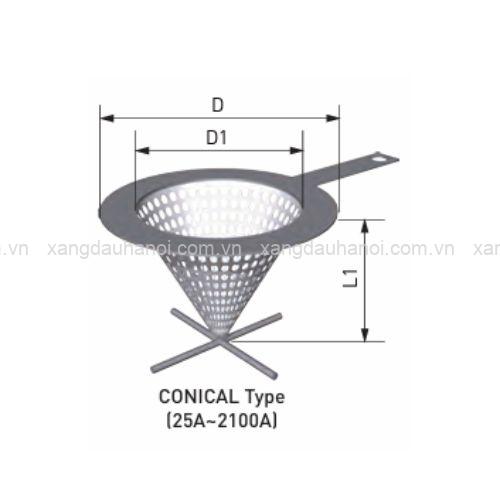 luoi-loc-tam-thoi-dang-non-hinh-chop-conical-type-sun-korea (1) Lưới lọc tạm thời dạng nón Sun Korea